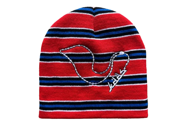 Striped Chain Beanie